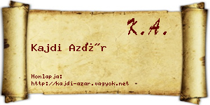 Kajdi Azár névjegykártya